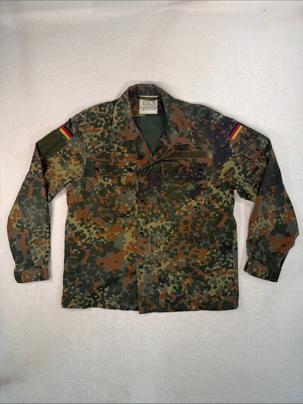 Vintage 90’s German Flecktarn Camouflage Field Jacket - Green/Brown